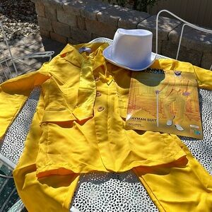 It’s Always Sunny Dayman Costume Yellow Men's Suit Blazer and Pants Set with Tie